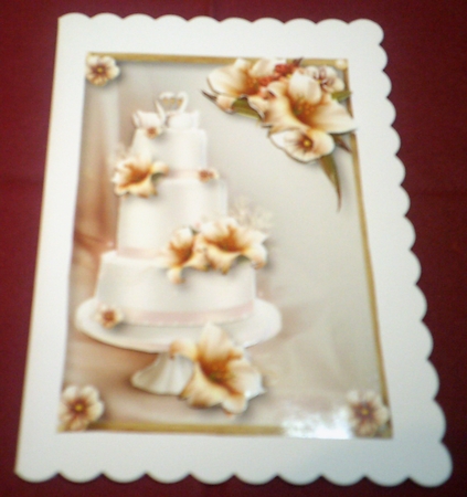 Lovely Ivory Lilies Wedding Cake by Margaret Hanning
