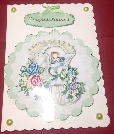 Sweet Baby Boy/girl All Snuggled Up, Plate & Stand by Margaret Hanning