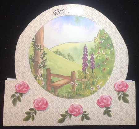Original Watercolour Painting Style and Foxgloves by Margaret Hanning