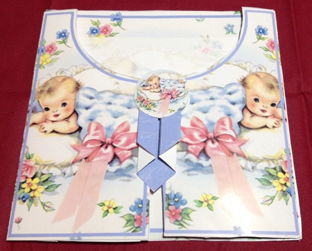 Baby Boy Blue 8in Drape Gatefold Card Kit by Margaret Hanning