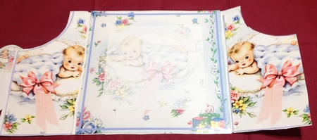 Baby Boy Blue 8in Drape Gatefold Card Kit by Margaret Hanning