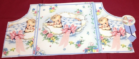Baby Boy Blue 8in Drape Gatefold Card Kit by Margaret Hanning
