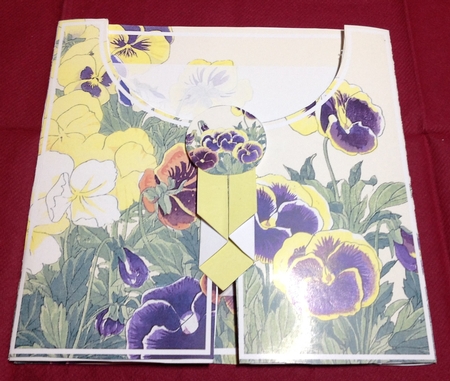 Pansies 8in Drape Gatefold Card Kit by Margaret Hanning