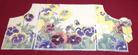 Pansies 8in Drape Gatefold Card Kit by Margaret Hanning