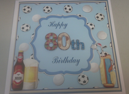 Happy 80th Birthday Topper by Margaret Hanning