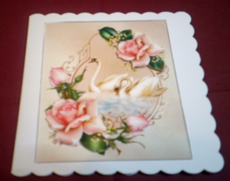 Swans of Love Topper with Decoupage by Margaret Hanning