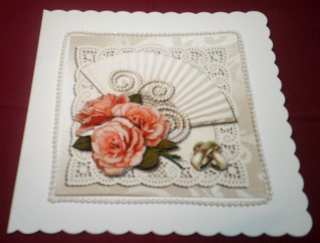 Wedding Card Vintage Roses Mini Kit by Margaret Hanning