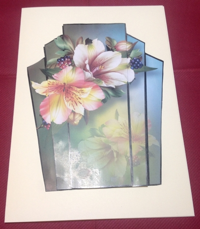 Art Deco Stacker - Peruvian Lilies by Margaret Hanning