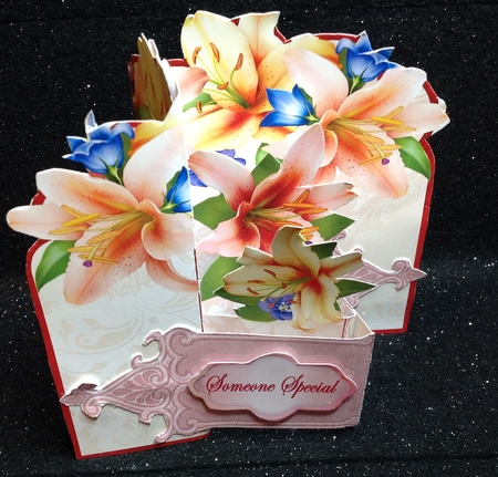 Z-Fold Pop-up  Downton Lilies by Margaret Hanning