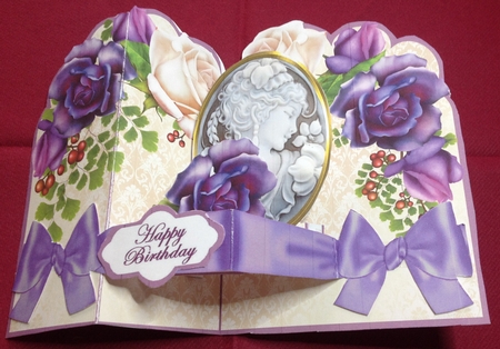 Z-Fold Cameo with roses by Margaret Hanning