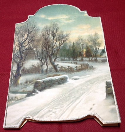 Screen card Toppers Vintage Snowscene by Margaret Hanning