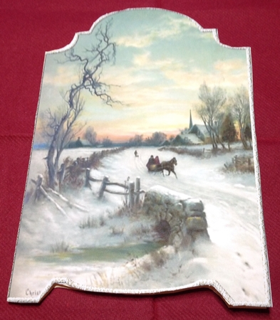 Screen card Toppers Vintage Snowscene by Margaret Hanning