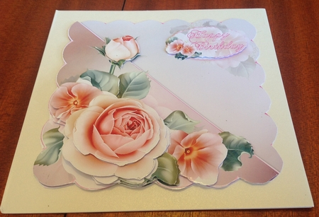 Dreamy Flowers Corner Overlap Square Topper Card by Margaret Hanning