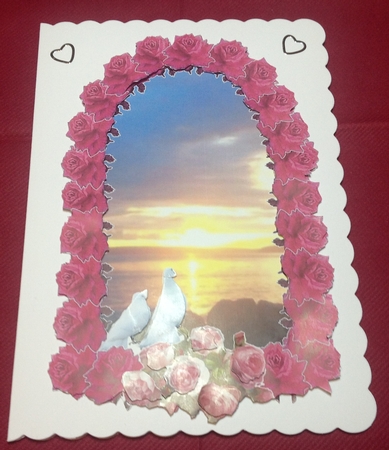 Doves at Sunset 2 by Margaret Hanning