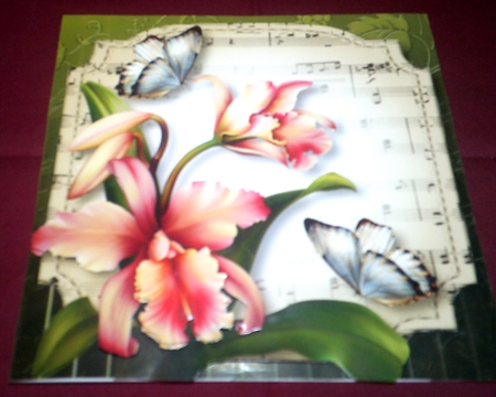 Sheet Music Plaque - Orchids by Margaret Hanning