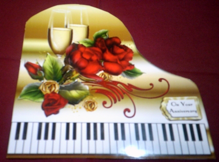 Baby Grand Piano - Gold 1 - Fly me to the Moon by Margaret Hanning