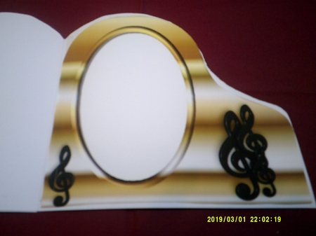 Baby Grand Piano - Gold 1 - Fly me to the Moon by Margaret Hanning