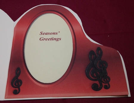 Baby Grand Piano - Red Insert by Margaret Hanning