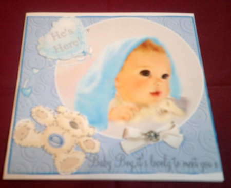 NEW BABY BOY HES HERE - ITS LOVELY TO MEET YOU by Margaret Hanning