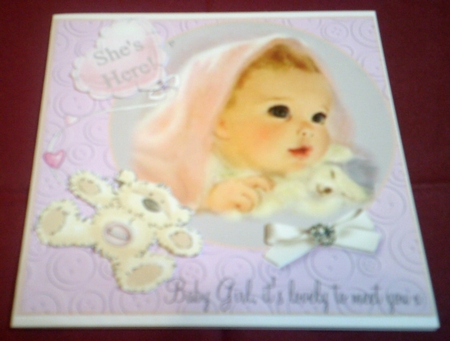 NEW BABY GIRL SHES HERE - ITS LOVELY TO MEET YOU by Margaret Hanning