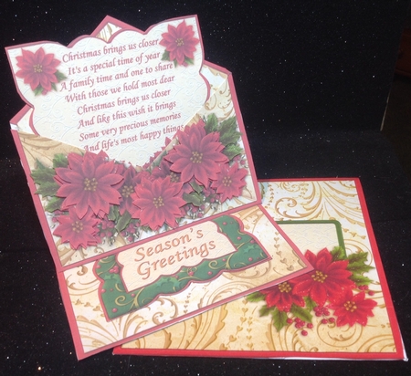 CHRISTMAS POINSETTIA 6x6 Envelope Easel Kit  by Margaret Hanning