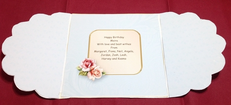 Summer Roses - Scallop Gatefold Card Mini Kit by Margaret Hanning