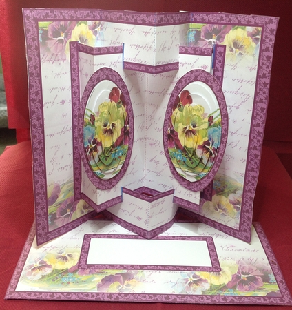 Concertina Vintage pansies by Margaret Hanning