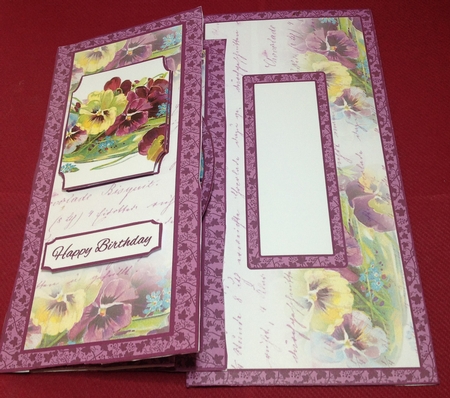 Concertina Vintage pansies by Margaret Hanning