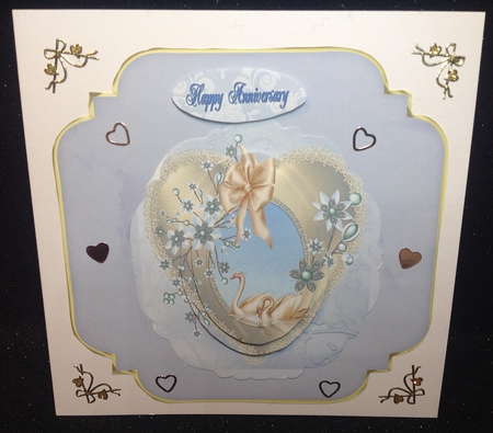Soft Spring Shaped 6x6 Gold Edged Mat by Margaret Hanning