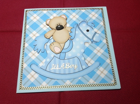 Blue Teddy Bear Digital papers by Margaret Hanning