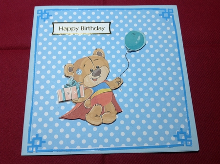 Blue Teddy Bear Digital papers by Margaret Hanning