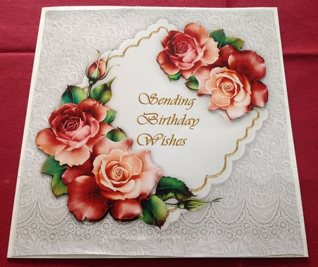 Gorgeous Roses Birthday Wishes Quick card by Margaret Hanning