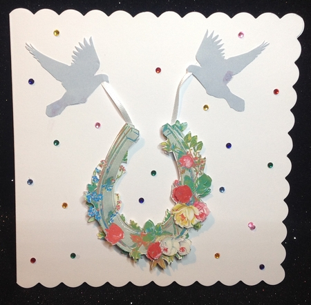 Metal Flying Doves by Margaret Hanning