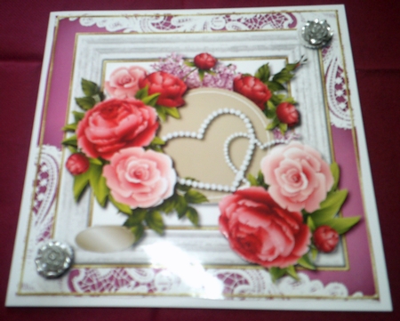 Peony Perfect Card Topper  by Margaret Hanning