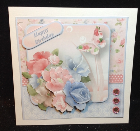 Pastel Posy - Decoupage Card Mini Kit by Margaret Hanning