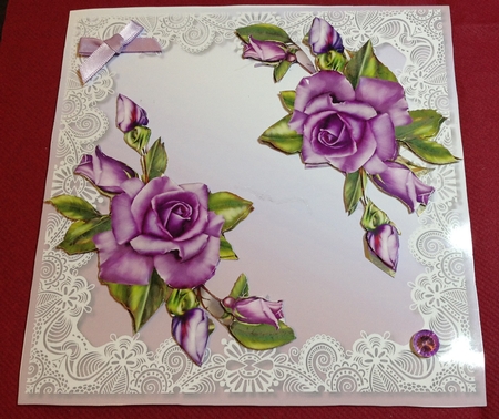 CU  Silk & lace Card Toppers by Margaret Hanning