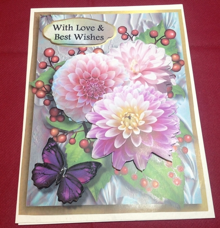 beautiful dahlia greetings by Margaret Hanning