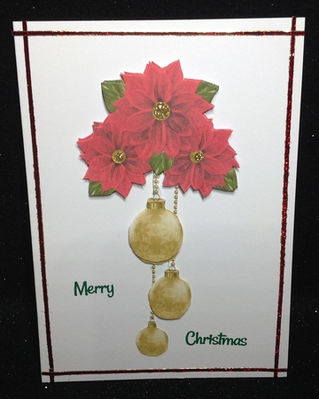 Christmas Floral Decoupage 7 by Margaret Hanning