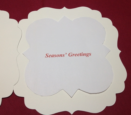 Red Poinsettia and Sentiment Plate and Stand by Margaret Hanning