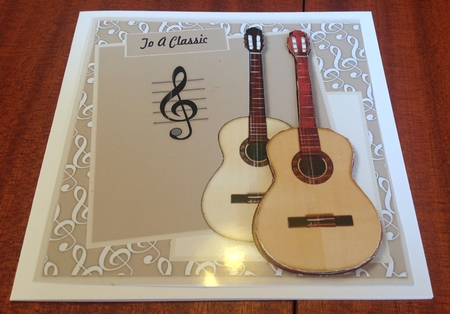 All In One  Male card  Guitar by Margaret Hanning