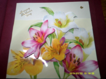 Lilac Yellow & White Lillies Over The Edge by Margaret Hanning
