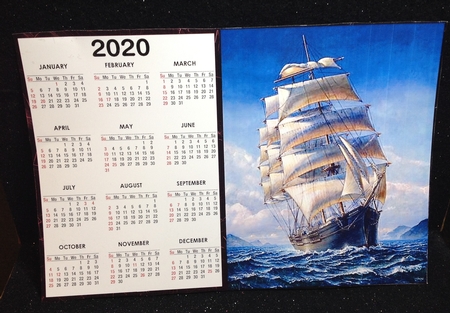 2020 Calendar -  Landscape In Full Sail by Margaret Hanning