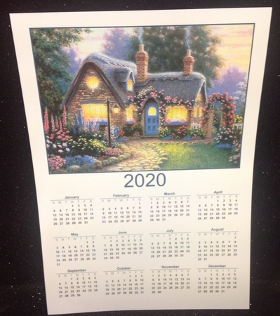2020  calendar portrait  Counrty Cottage by Margaret Hanning