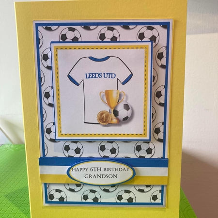 A5 Leeds Card Front with Sentiments  by Margaret Holt