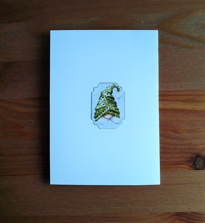Matching blank insert for the design sheet - Fathers Day Football Gnome by Margaret Linwood