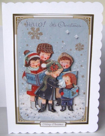 Christmas Its cold outside Decoupage Topper by Margaret McCartney