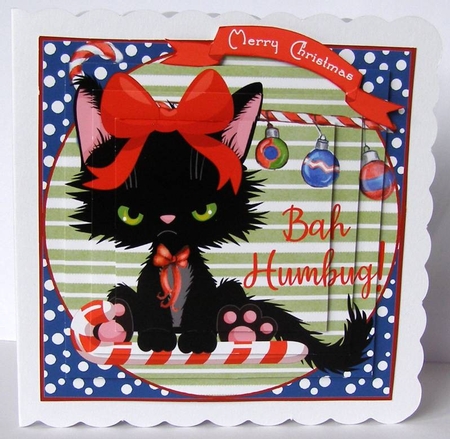 Grumpy Christmas Kitten 2 by Margaret McCartney