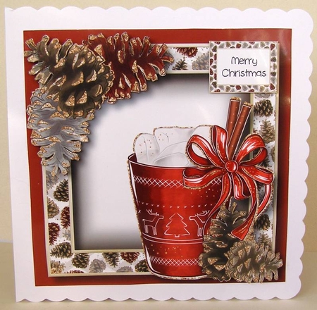 Christmas Glitter Hot Chocolate - Red by Margaret McCartney