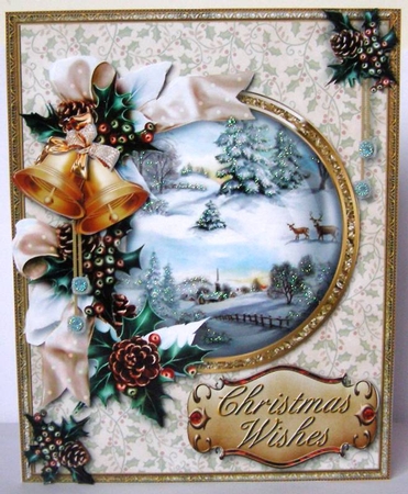 A5 Christmas Bells - Scenic Christmas by Margaret McCartney