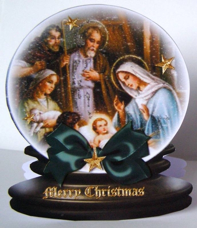 Small Religious Snow Globe for Christmas #4 by Margaret McCartney